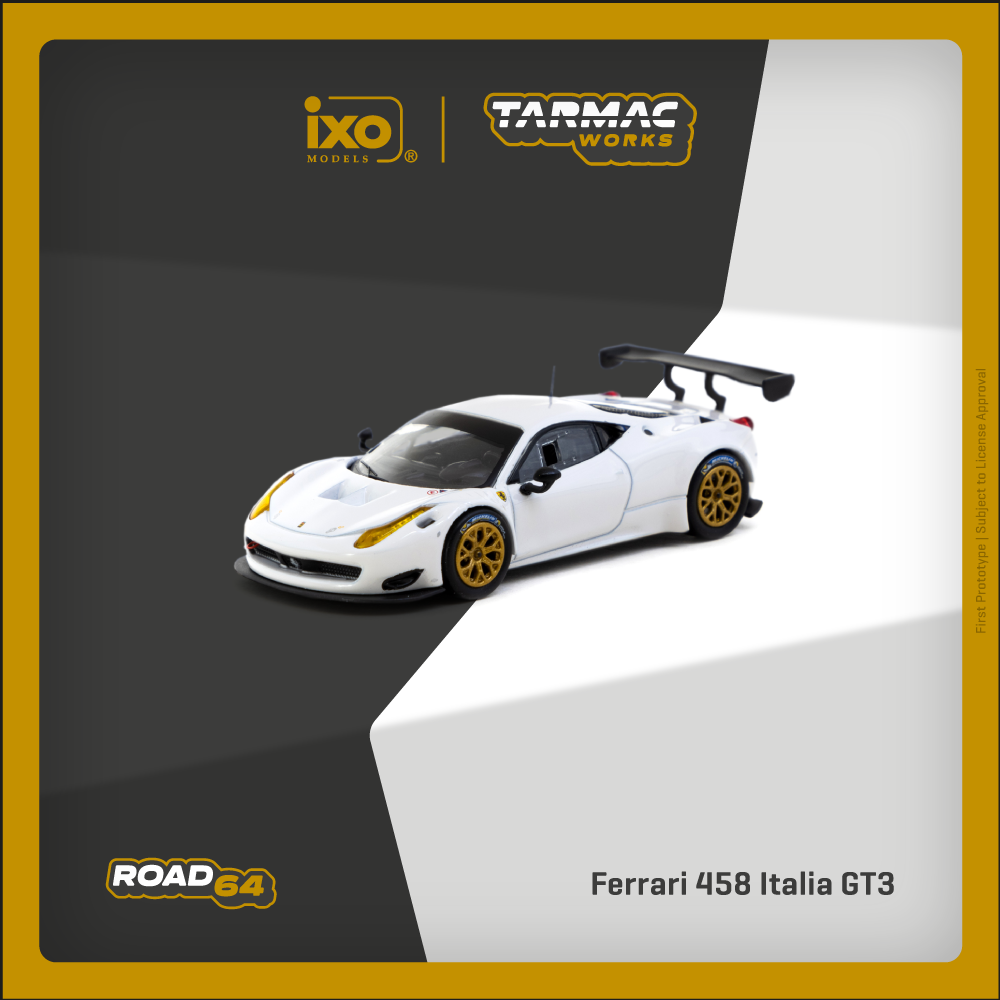 Tarmac Works 1:64 scale Ferrari 458 Italia GT3 White