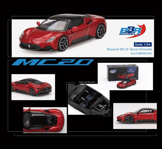 BBR Models 1/64 Maserati MC20 Rosso Vincente