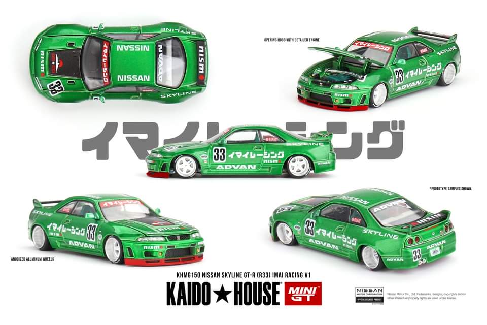 Mini GT x Kaido House #150 Nissan Skyline GT-R (R33) IMAI RACING V1