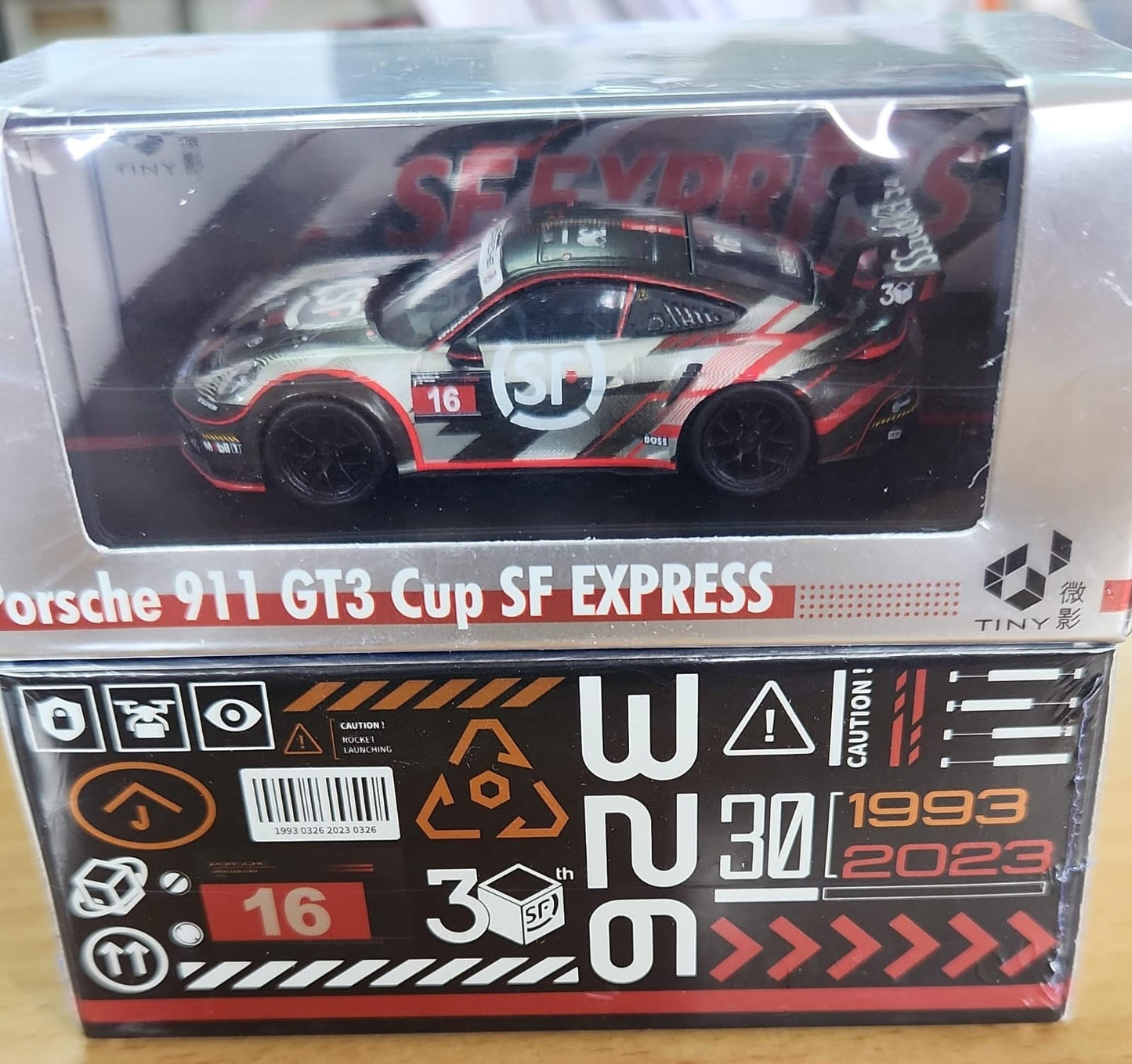 SPARKY X Tiny 1/64 China EXPO 2024 exclusive Porsche 911 GT3 SF Express 2023