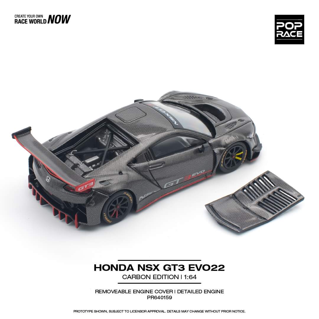 Pop Race 1:64 HONDA NSX GT3 EVO22 Carbon Edition