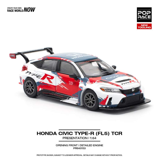 Pop Race 1:64 Scale HONDA CIVIC TYPE-R (FL5) TCR - PRESENTATION