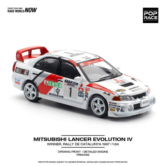 Pop Race 1/64 MITSUBISHI LANCER EVO IV - WINNER, RALLY DE CATALUNYA 1997