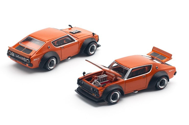 Pop Race 1/64 SKYLINE GT-R V8 DRIFT (KENMERI) ORANGE