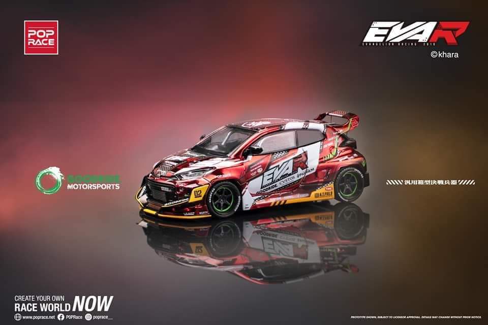 Pop Race 1:64 EVA RT PRODUCTION MODEL-02 GOODRIDE GR YARIS