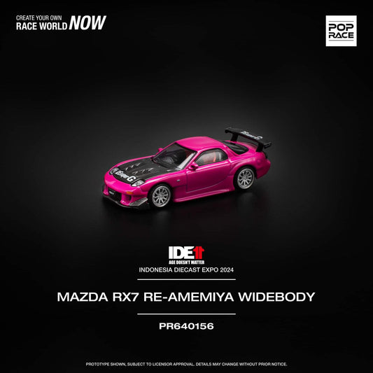 Pop Race 1/64 IDE 2024 MAZDA RX-7 (FD3S) RE-AMEMIYA WIDEBODY