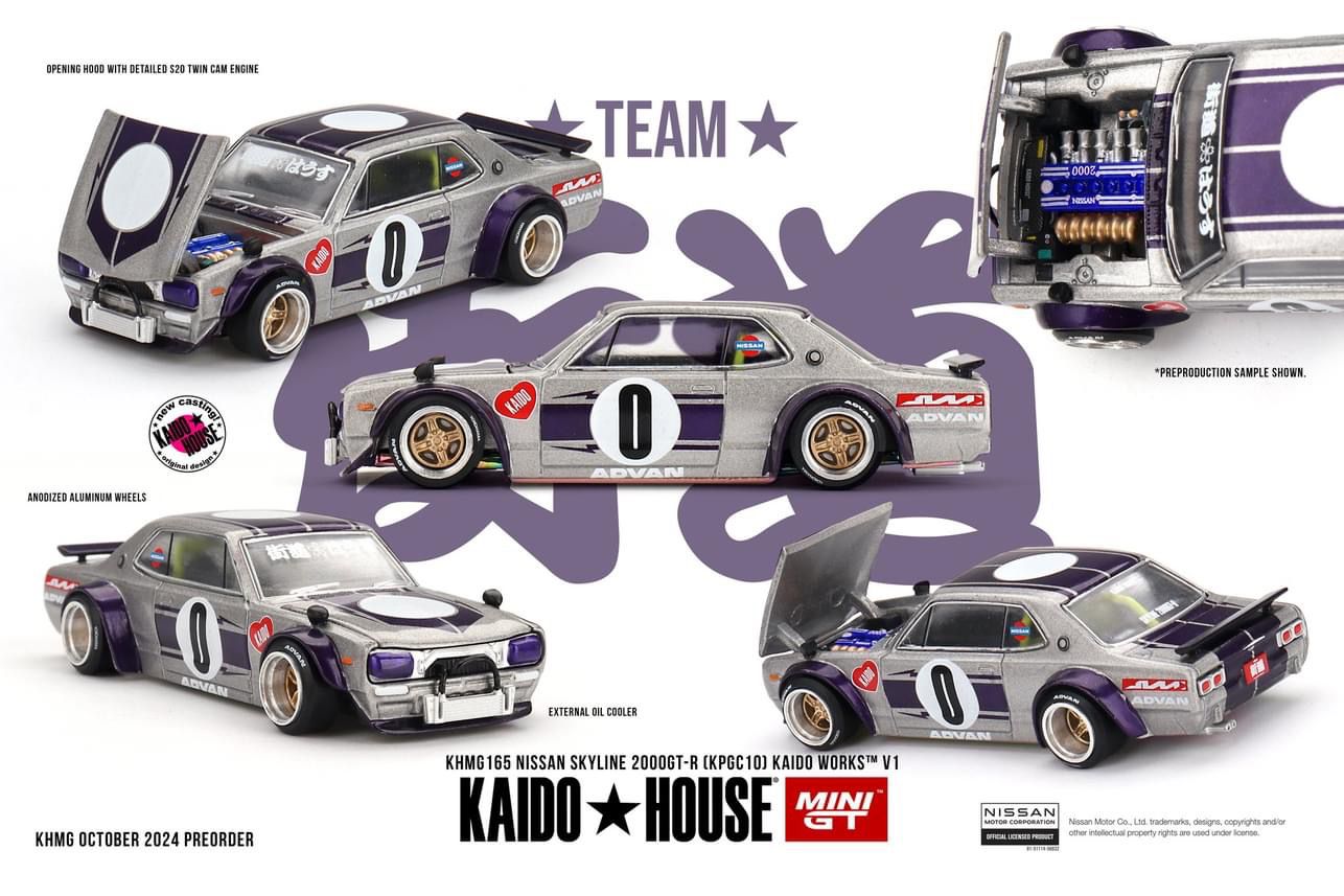 Mini GT x Kaido House #172 Nissan Skyline GT-R KPGC10 Kaido Works V1