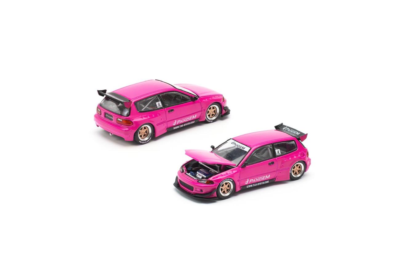 Pop Race x Enigma 1/64 HONDA PANDEM CIVIC EG6 v1.5 METALLIC PINK