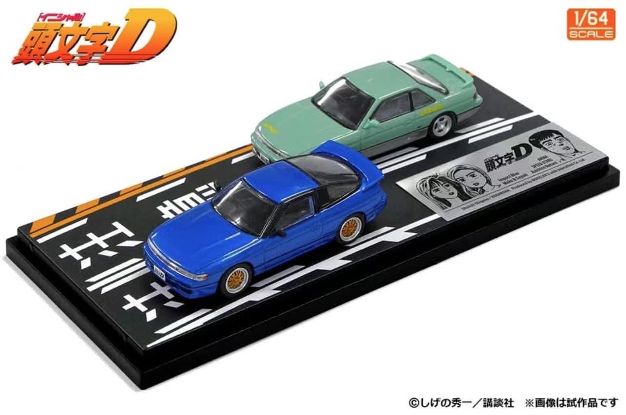 Modeler's 1:64 Scale Initial D Set Vol.20 Iketani Koichiro (S13) & Sato Mako, Sayuki (Sil80)