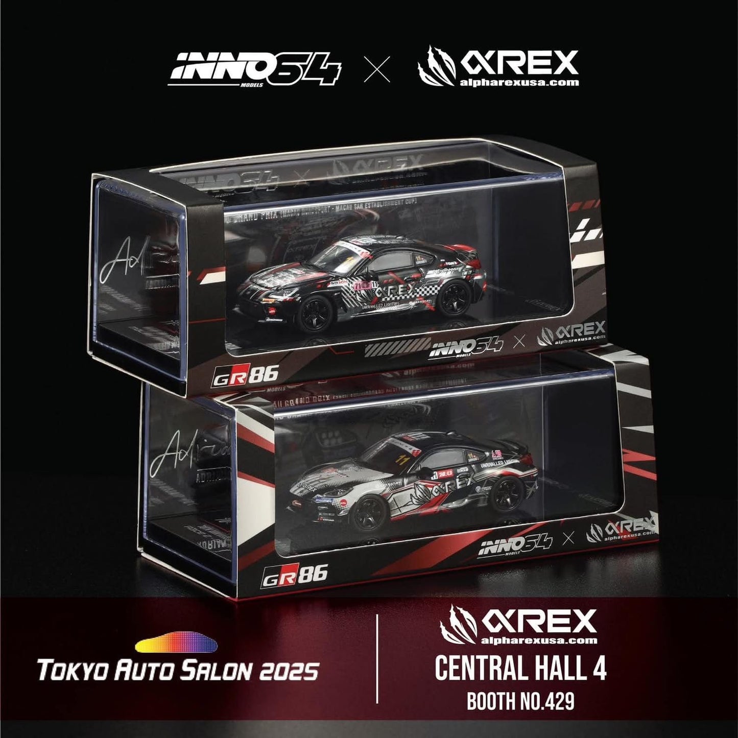 INNO64 1/64 Tokyo Auto Salon 2025 AREX TOYOTA Gr86 Set