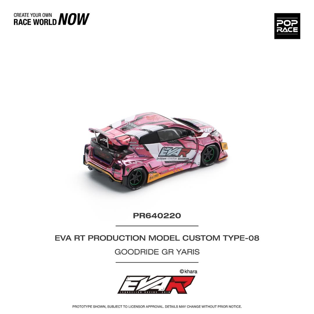 Pop Race 1:64 EVA RT PRODUCTION MODEL CUSTOM TYPE-08 GOODRIDE GR YARIS