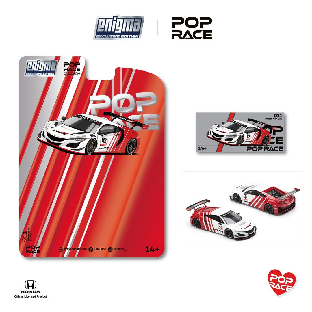 Pop Race x Enigma 1/64 Honda NSX GT3 EVO22 - ADVAN