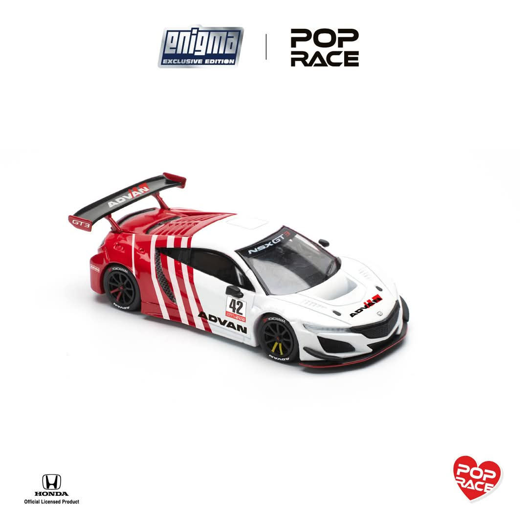 Pop Race x Enigma 1/64 Honda NSX GT3 EVO22 - ADVAN