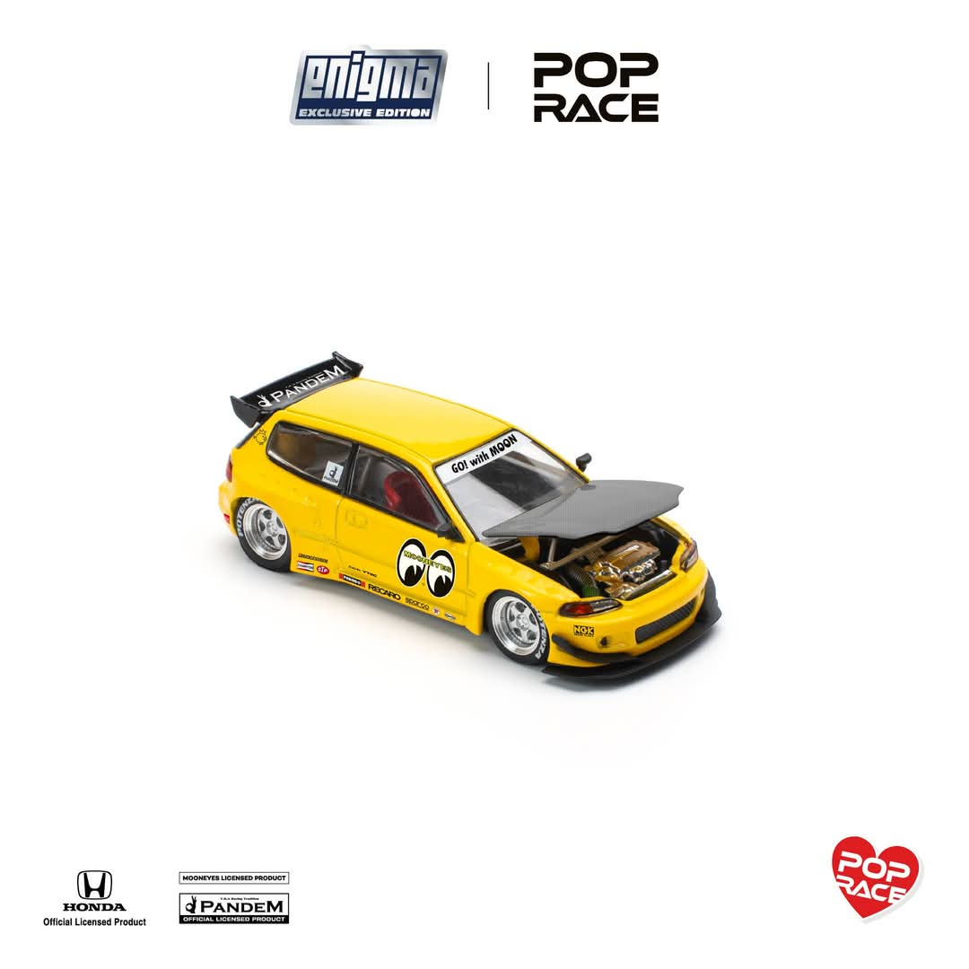 Pop Race x Enigma 1/64 Pandem Civic EG6 v1.5 - MOONEYES