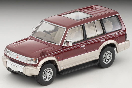 Tomytec Limited Vintage Neo LV-N206b Mitsubishi Pajero Mid Roof Wide VR (Red/Beige) 1996 model