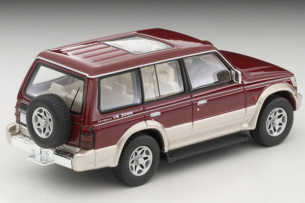 Tomytec Limited Vintage Neo LV-N206b Mitsubishi Pajero Mid Roof Wide VR (Red/Beige) 1996 model