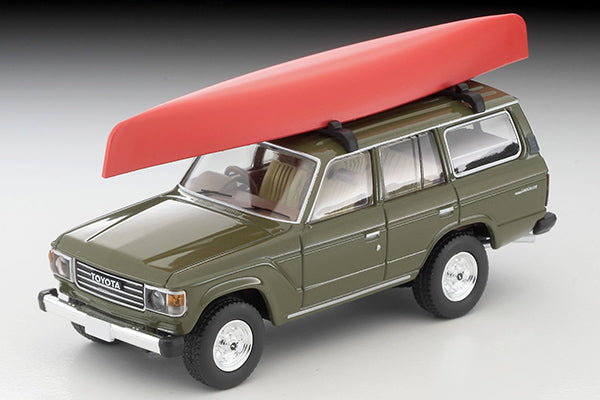 Tomica Limited Vintage Neo LV-N279e Toyota Land Cruiser 60 (Olive) Canoe, Figure Included