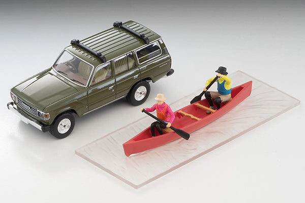 Tomica Limited Vintage Neo LV-N279e Toyota Land Cruiser 60 (Olive) Canoe, Figure Included