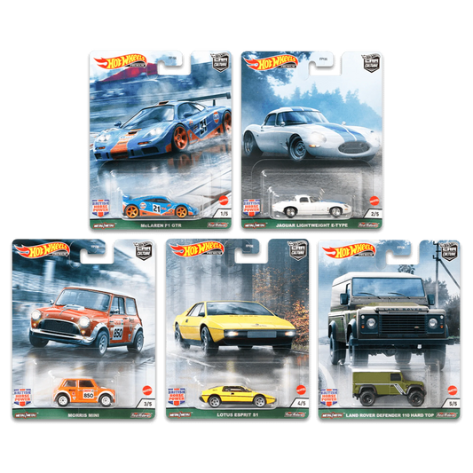 Hot Wheels 2021 Premium Car Culture British Horse Power Set of 5 FPY86-954A case