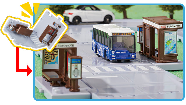 Tomica Town Tomica Town Bus Stop (with Tomica)