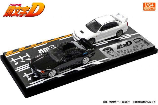 Modeler's 1:64 Scale Initial D Set Vol.18 Tsuyoshi Nakazato Skyline GT-R (BNR32) & Seiji Iwaki Lancer Evolution IV