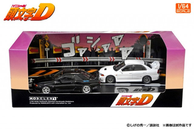 Modeler's 1:64 Scale Initial D Set Vol.18 Tsuyoshi Nakazato Skyline GT-R (BNR32) & Seiji Iwaki Lancer Evolution IV