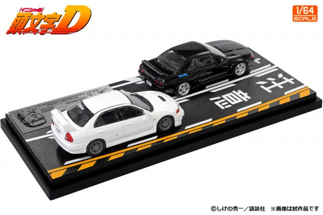 Modeler's 1:64 Scale Initial D Set Vol.18 Tsuyoshi Nakazato Skyline GT-R (BNR32) & Seiji Iwaki Lancer Evolution IV