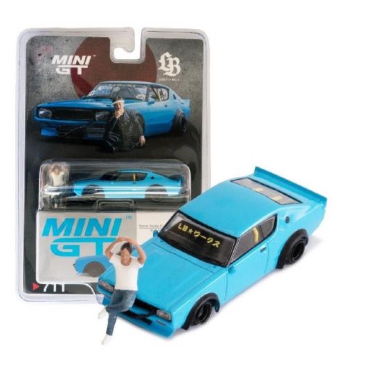 Mini GT #653 Tokyo Auto Salon 2025 exclusive Nissan Skyline Kenmeri Liberty Walk Baby Blue