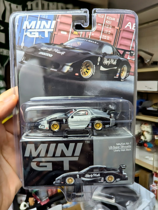 Mini GT 1:64 #785 MAZDA RX-7 LB-Super Silhouette Liberty Walk Black Chase car (Blister pack)