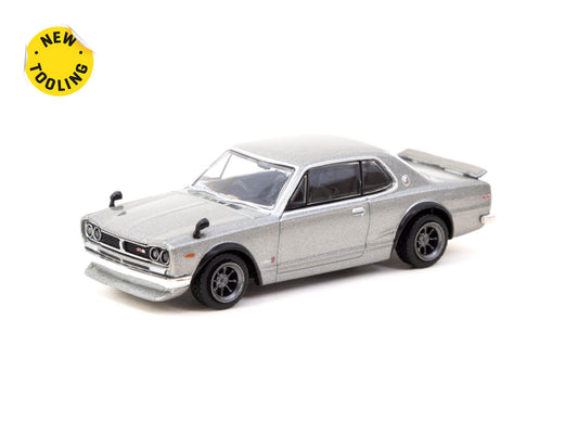 Tarmac Works 1:64 Scale Nissan Skyline 2000 GT-R (KPGC10) Silver