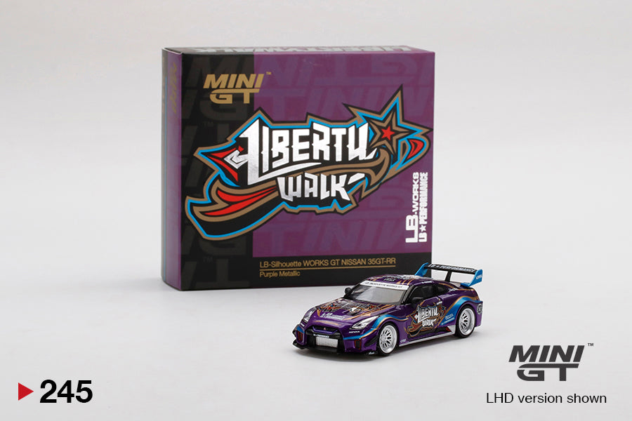 MINI GT #245 LB-Silhouette WORKS GT NISSAN 35GT-RR Purple Metallic