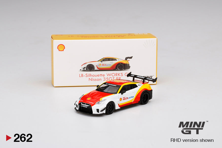 Mini GT x shell Exclusive #262 LB-Silhouette WORKS GT Nissan 35GT-RR V.2