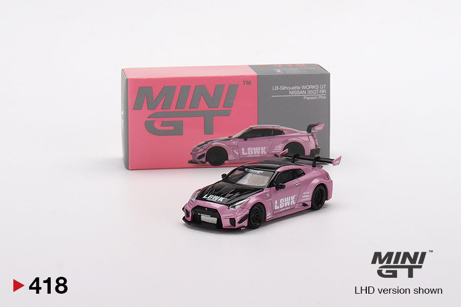 MINI GT #418 Lb-Sihouette WORKS GT Nissan 35GT-RR Passion Pink