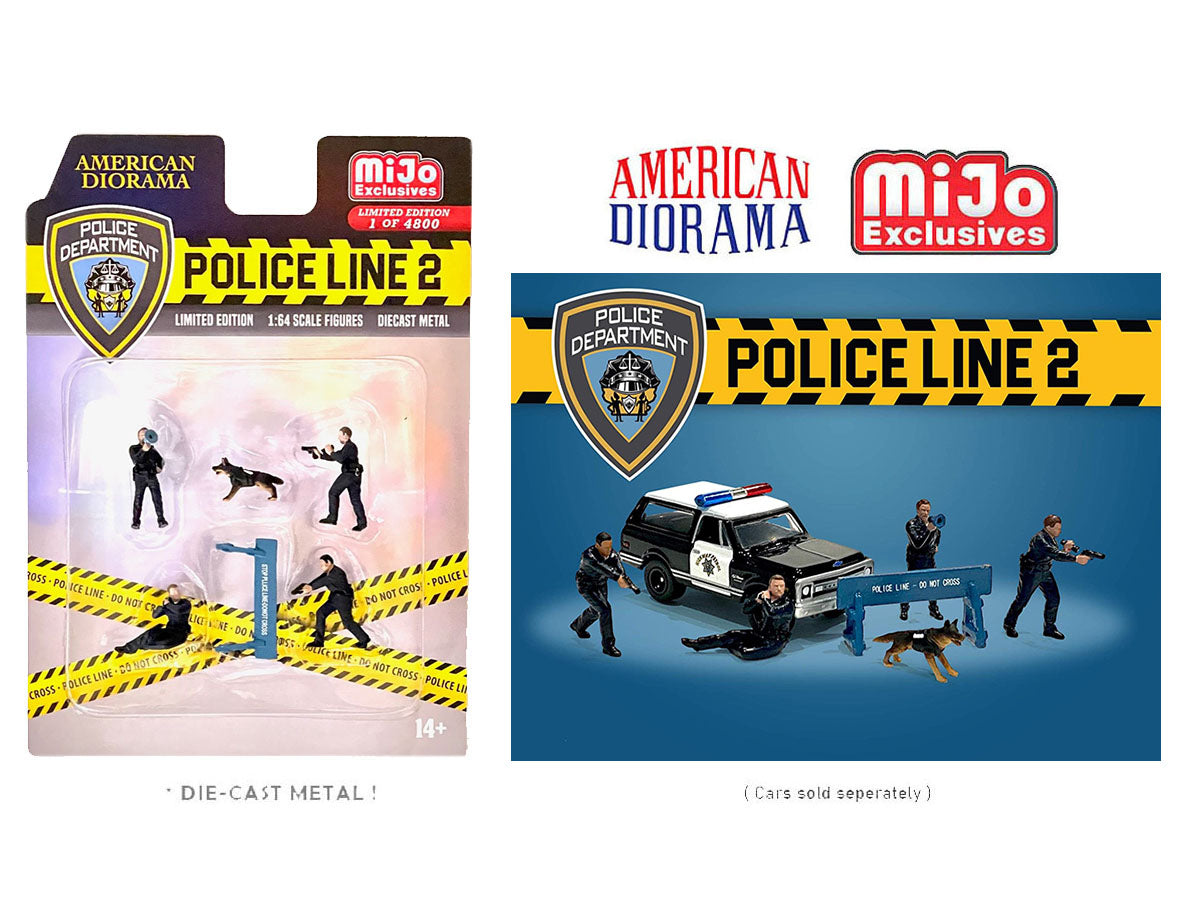 American Diorama 1:64 Figure Set - Police Line 2 American Diorama