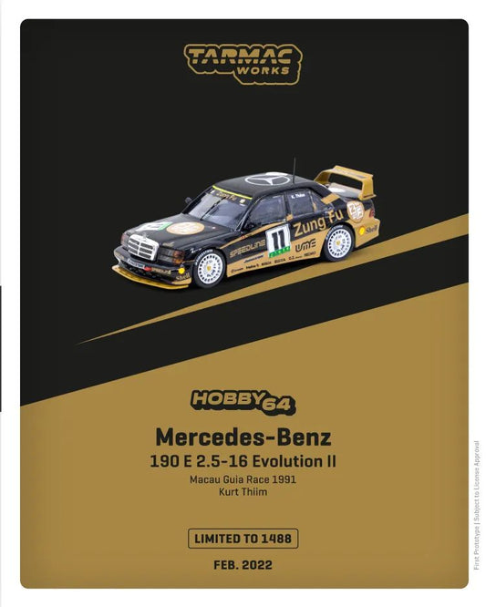 Tarmac Works Mercedes-Benz 190 E 2.5-16 Evolution II 
Macau Guia Race 1991  
Kurt Thiim
*** Limited to 1488pcs ***