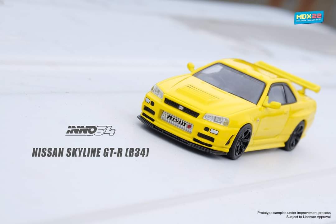 INNO64 1/64 NISSAN SKYLINE GT-R (R34) Malaysia Diecast Expo 2022 Event Model MDX22