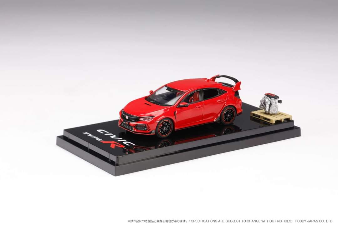 Hobby Japan 1/64 Honda CIVIC TYPER (FK8) 2020 with Engine Display Model