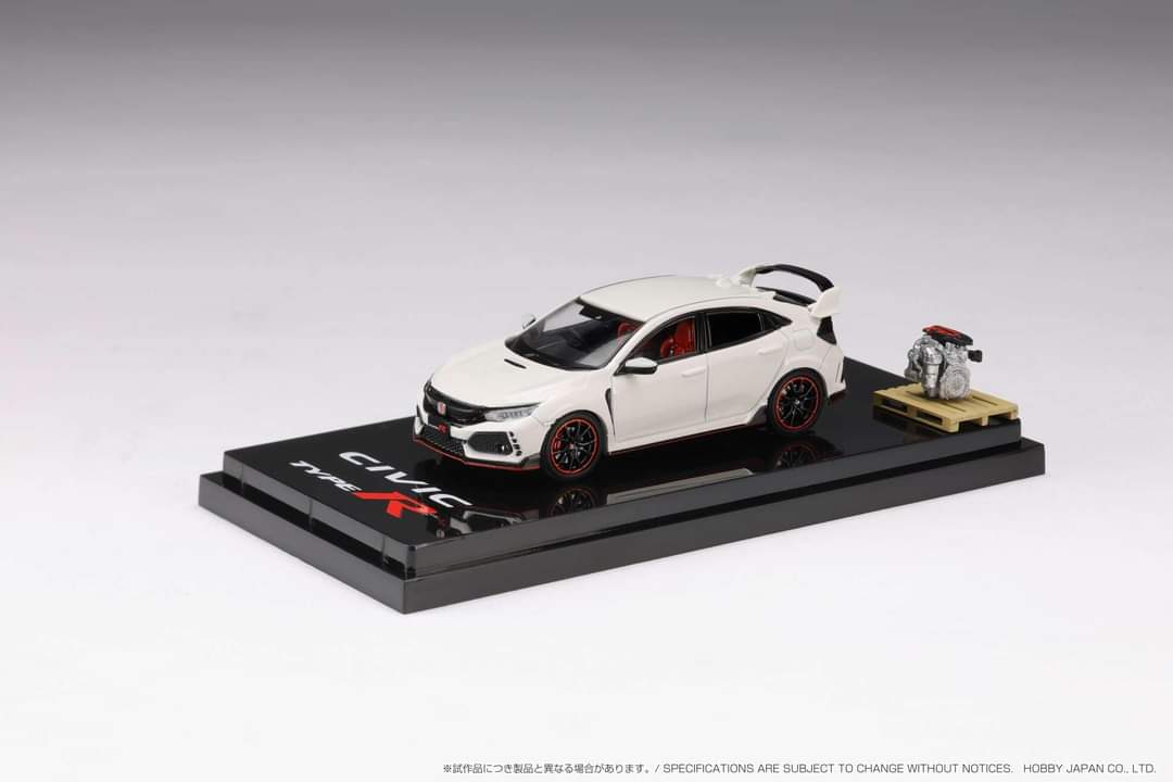 Hobby Japan 1/64 Honda CIVIC TYPER (FK8) 2017 Early Ver. with Engine  Display Model