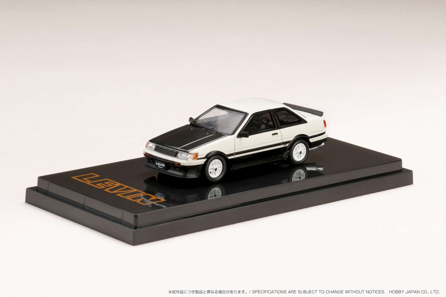 Hobby Japan Toyota COROLLA AE86 2 DOOR TOM'S IGETA WHEEL White 1:64 scale Hobby Japan