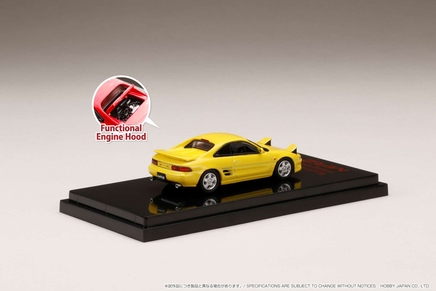 Hobby Japan 1/64 Toyota MR2 (SW20) GT-S 1996 / Open Headlight Yellow