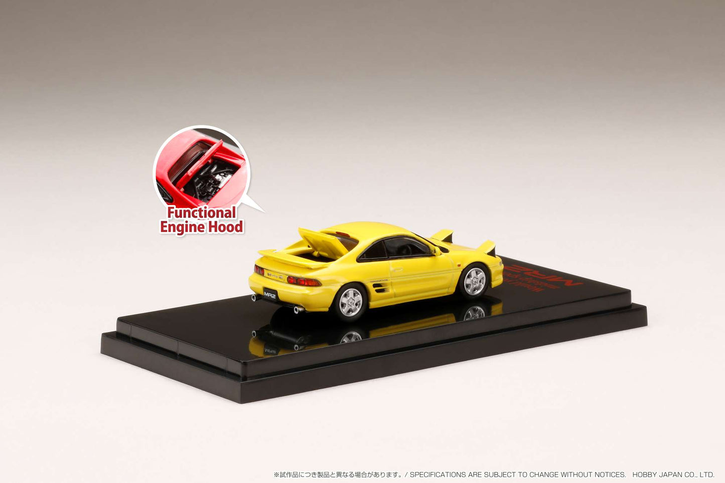 Hobby Japan 1/64 Toyota MR2 (SW20) GT-S 1996 / Open Headlight Yellow