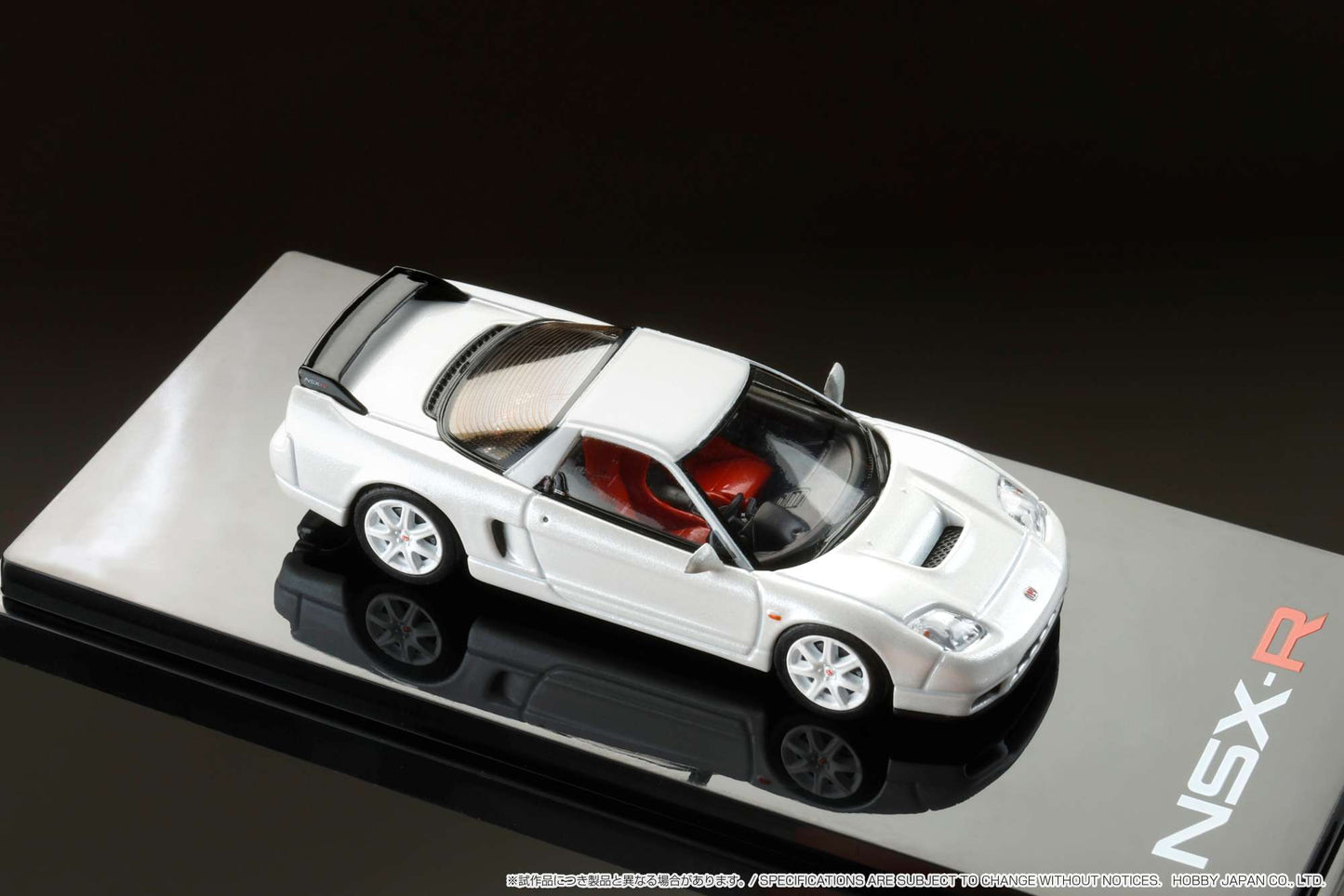 Hobby Japan 1/64 Honda NSX-R (NA2) with Genuine Seats Display Model Pearl White