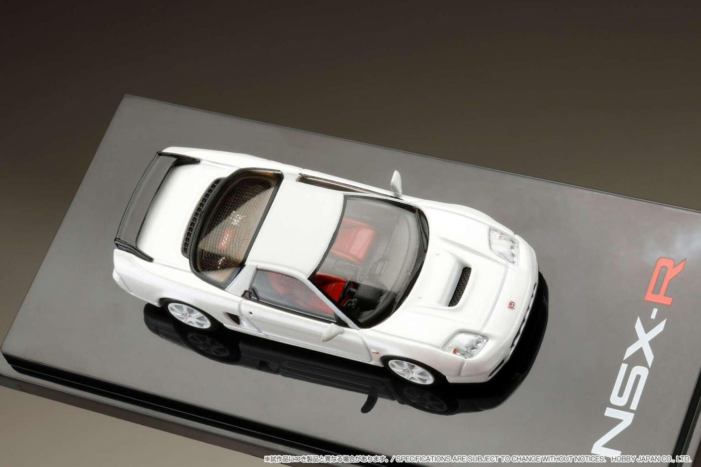 Hobby Japan 1/64 Honda NSX-R (NA2) with Genuine Seats Display Model Pearl White