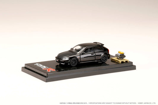 Hobby Japan 1/64 Honda CIVIC Type R (EK9) with Engine Display Model Customized Version Black Hobby Japan