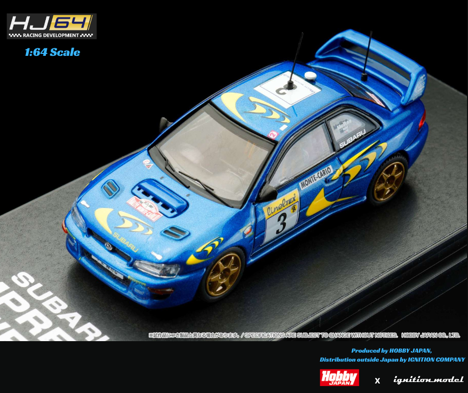 Hobby Japan  x Ignition Model 1/64 SUBARU IMPREZA WRC 1997 #3 (MONTE CARLO)