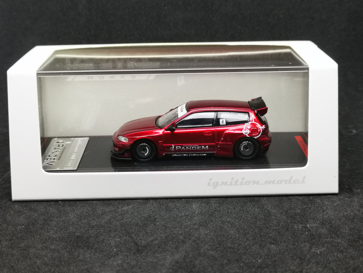 Ignition Model 1:64 Scale Honda Civic Eg6 Pandem Rocket Bunny (Metallic red)
