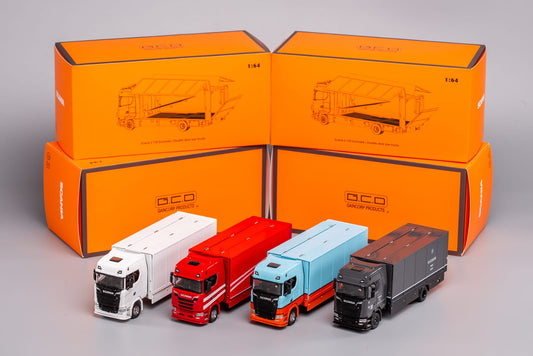 GCD Scania S730 Enclosed Double Deck Gull Wing Tow Truck 1:64 Scale