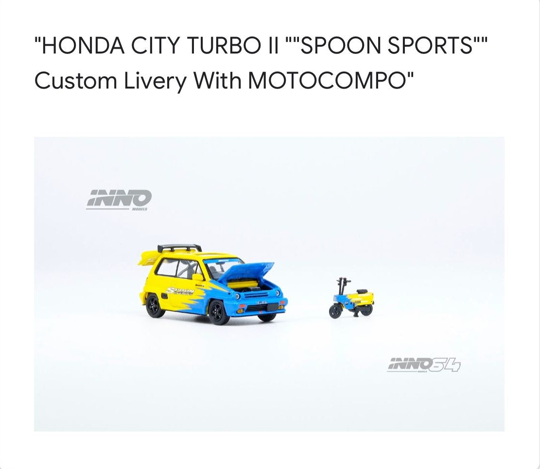 INNO64 1/64 HONDA CITY TURBO II Spoon MOTOCOMPO #95