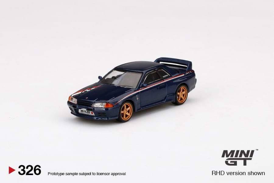 Mini GT #326 1:64 Scale Nissan GT-R R32 Nismo S-Tune Dark Blue