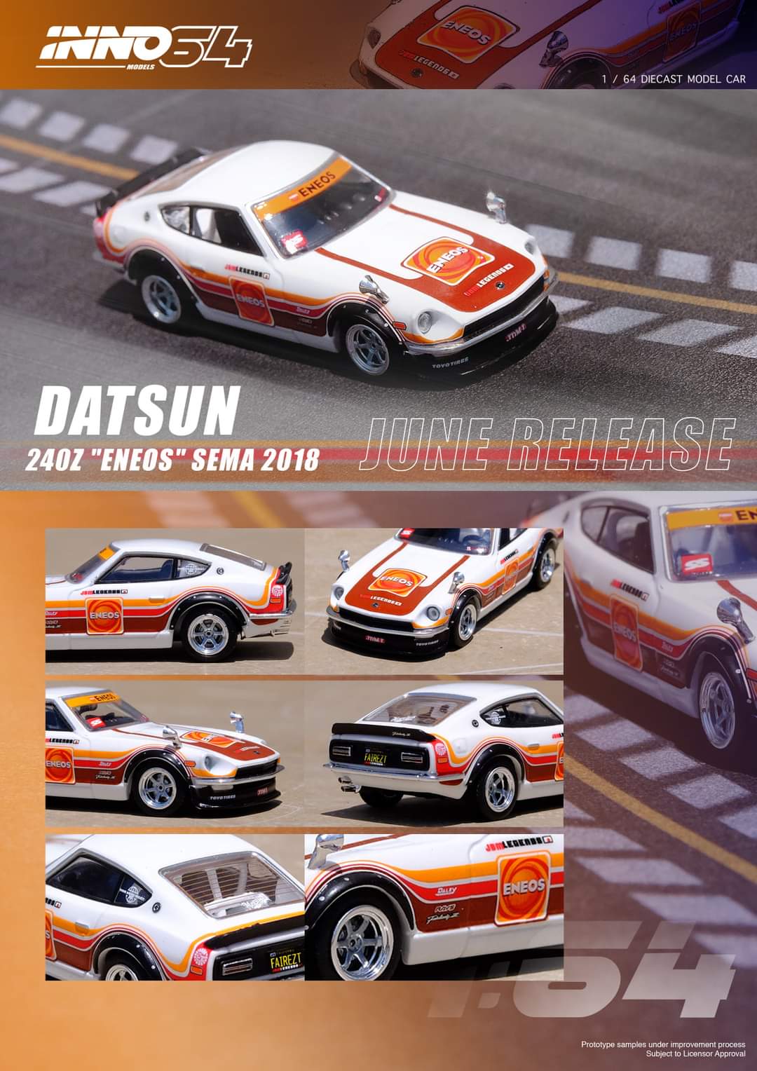 Inno64 1:64 Datsun Fairlady Z240 ENEOS "SEMA 2018" Inno64